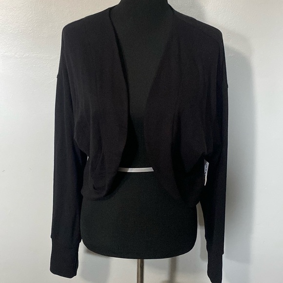 Old Navy Activewear Shrug Cardigan Black Sz L NWT - Picture 1 of 8
